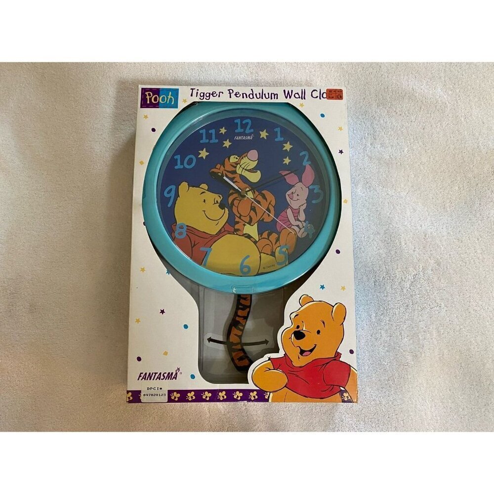 *RARE* Vintage Winnie The Pooh Tigger Pendulum Clock SEALED!